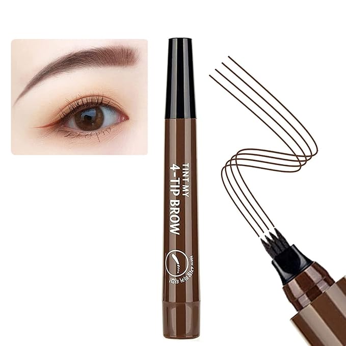 Eyebrow Pen with Pointed Tip Eyebrows Liquid Makeup Pencil Long Lasting Waterproof Fork Tip Eyebrow Tattoo Pen (Multicolor) (1254186)