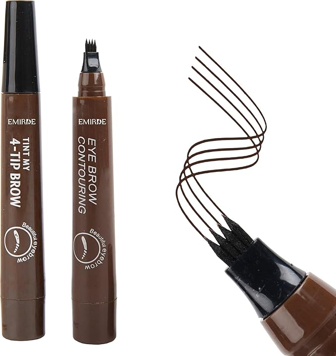 Eyebrow Pen with Pointed Tip Eyebrows Liquid Makeup Pencil Long Lasting Waterproof Fork Tip Eyebrow Tattoo Pen (Multicolor) (1254186)