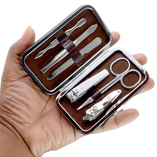 SJ 6 in 1 Nail Art Clipper Pedicure Manicure Tweezer Cutter Earpick Tool Set - 29 (1254175)