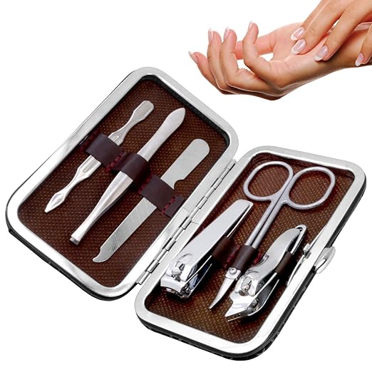 SJ 6 in 1 Nail Art Clipper Pedicure Manicure Tweezer Cutter Earpick Tool Set - 29 (1254175)