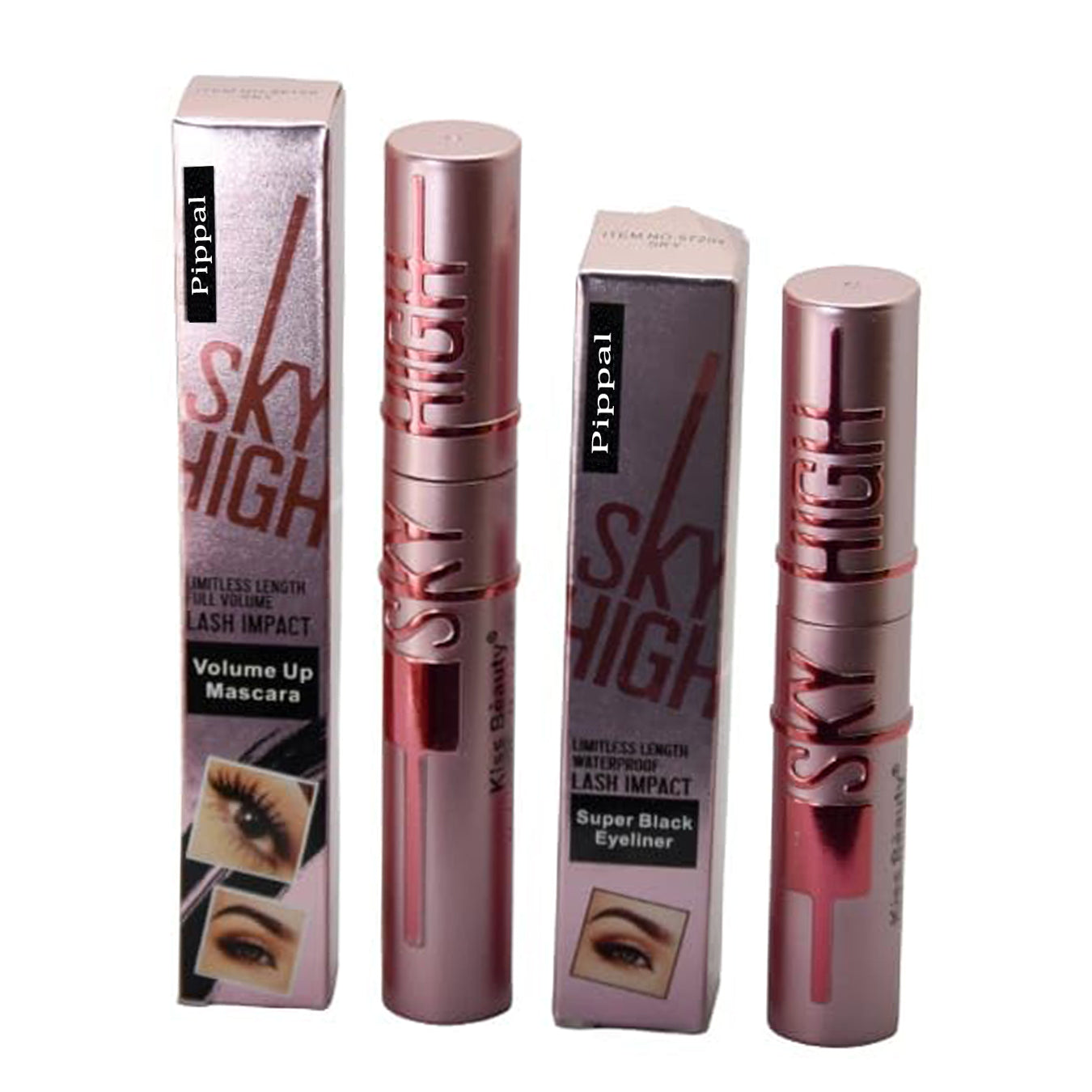 Pippal Sky High Eyeliner 1 Pcs with Mascara Ultra Volume Up Volumizing Mascara for Bold And Dramatic Lashes Long Lasting Waterproof 10Gm (Pack of 1) (1254196)