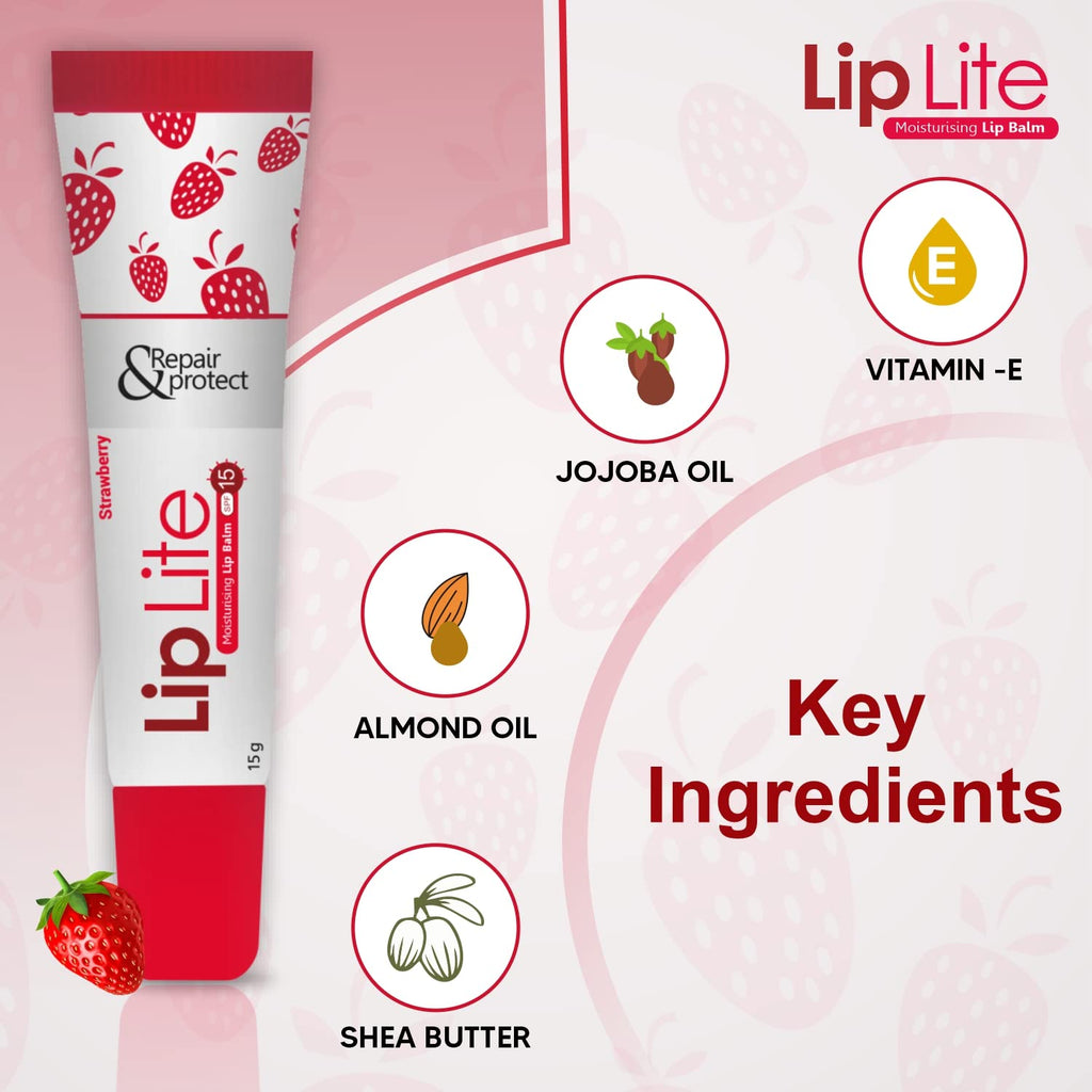 Lip Lite Strawberry Moisturising Lip Balm 15g (Pack of 8) (1254198)