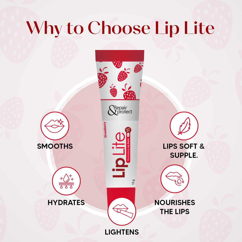 Lip Lite Strawberry Moisturising Lip Balm 15g (Pack of 8) (1254198)
