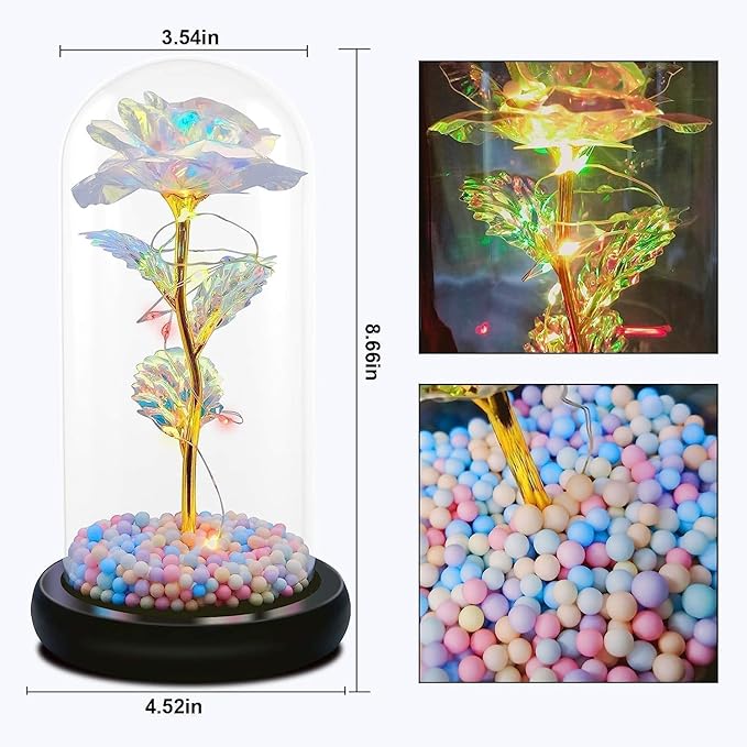 Eternal Glass Rose with Butterfly – A Gift of Love That Lasts Forever (125454)