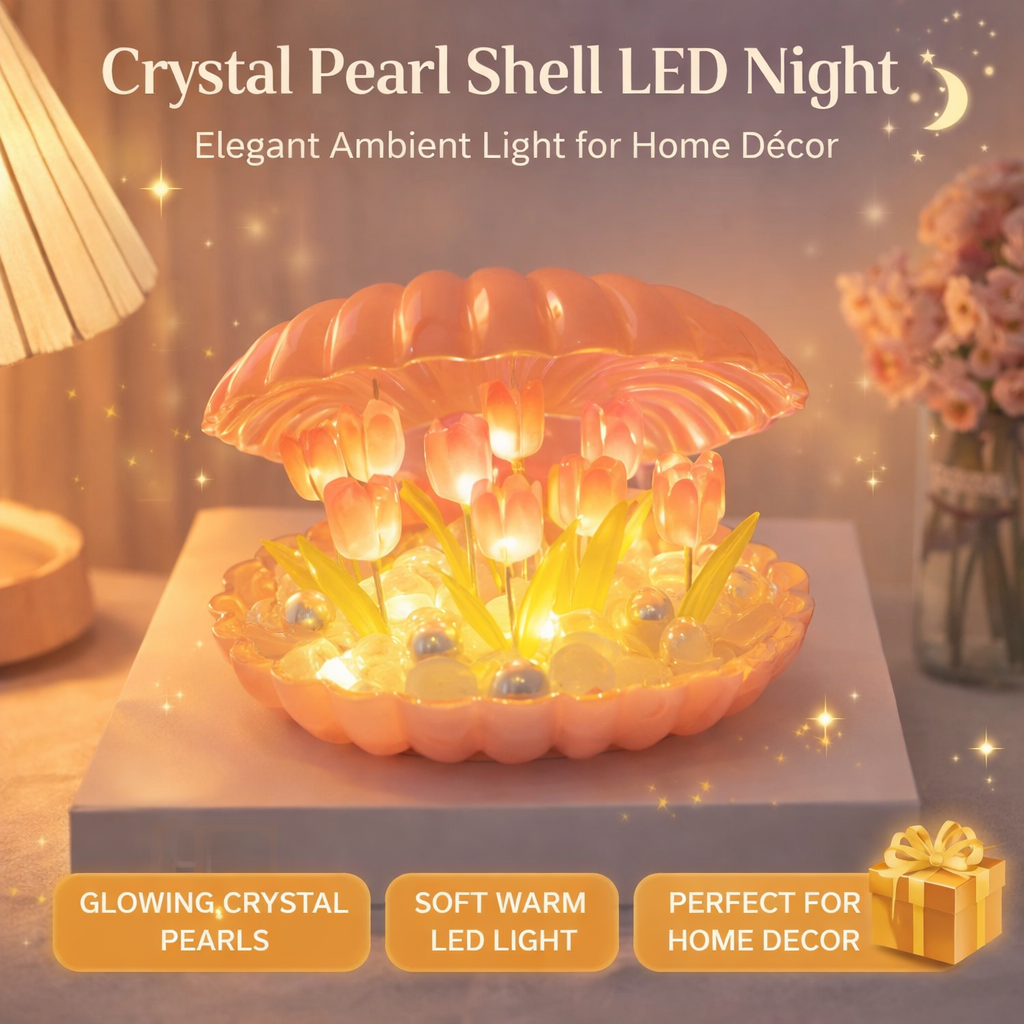 Crystal Pearl Shell LED Night Lamp (125409)
