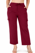 Cotton Blend Straight Fit Trouser for Women (1254121)