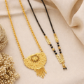 Gold plated Long Moti Mala Mangalsutra With Short Mangalsutra (30 Inch And 24 Inch) (1254134)