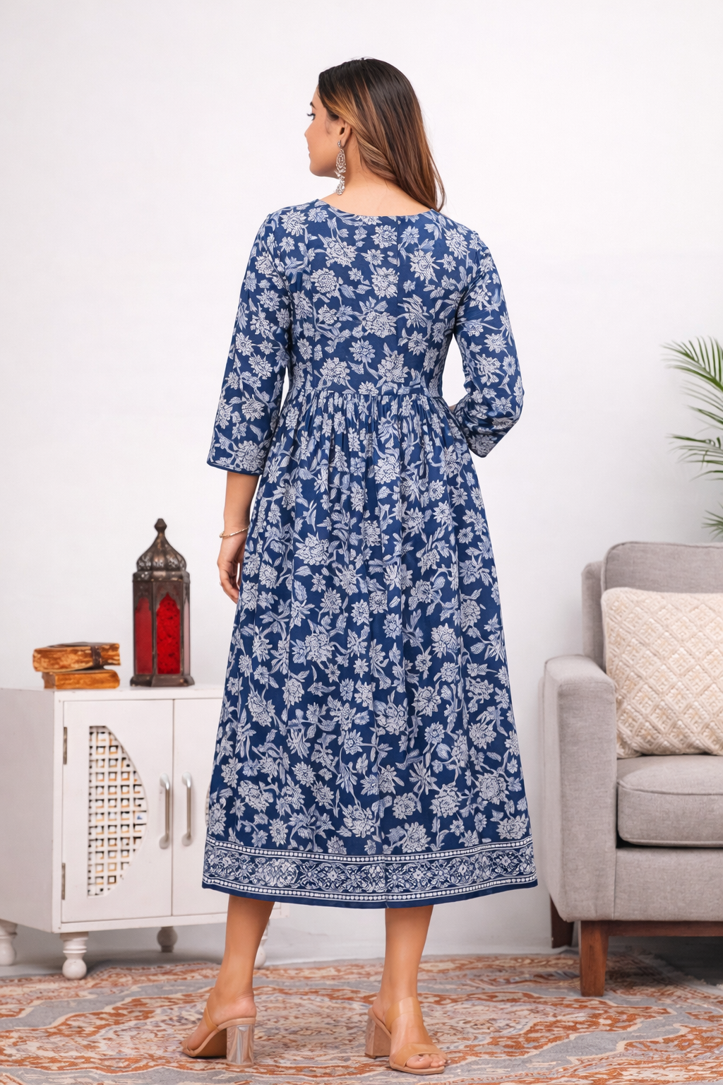 Anarkali Poly Crepe Printed Kurti for Women (125461)