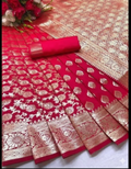 Banarasi Silk Saree With Blouse For Women (125492)