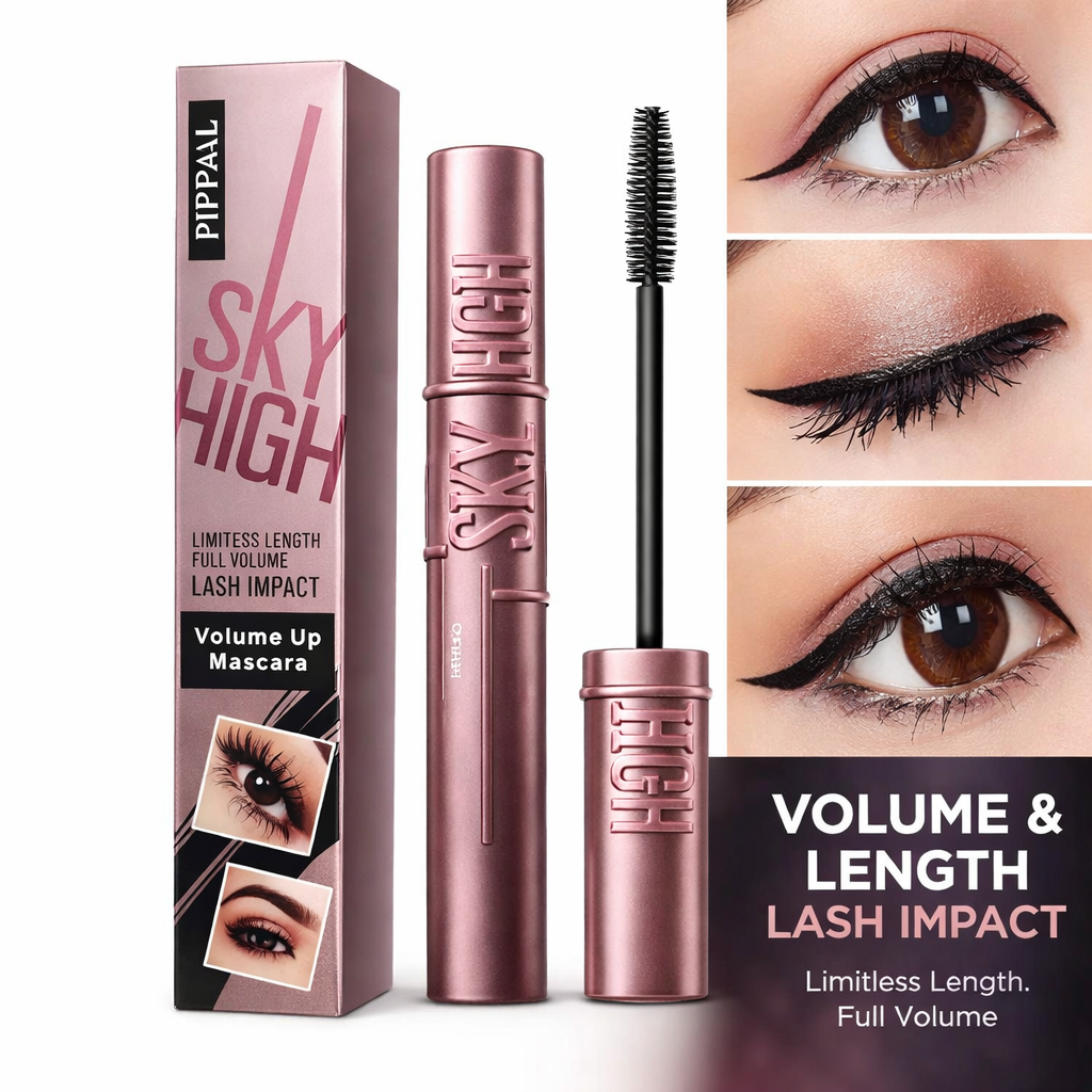 Pippal Sky High Mascara Ultra Volume Up Volumizing Mascara for Bold And Dramatic Lashes Long Lasting Waterproof 10Gm (Pack of 1) (1254174)