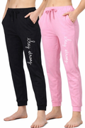 Cotton Blend Straight Fit Trouser for Women (Pack of 2) (1254118)