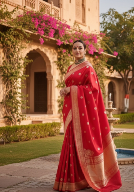 Banarasi Silk Zari Woven Saree for Women (125473)