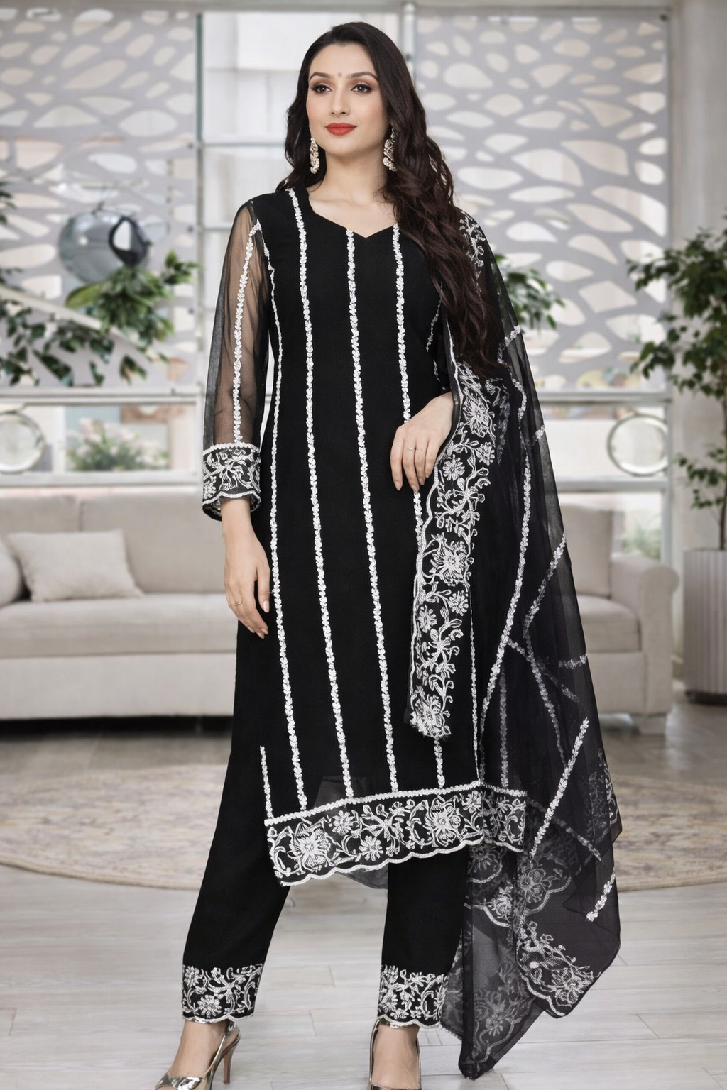 Kurta With Dupatta And Bottomwear (1254158)