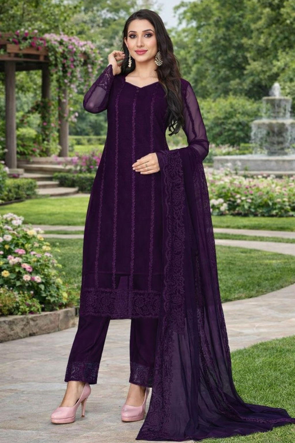 Kurta With Dupatta And Bottomwear (1254169)