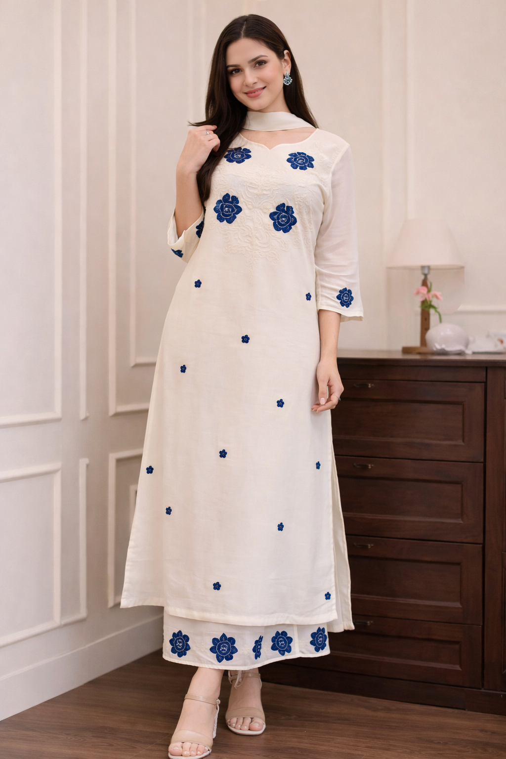 Kurta With Dupatta And Bottomwear (1254153)