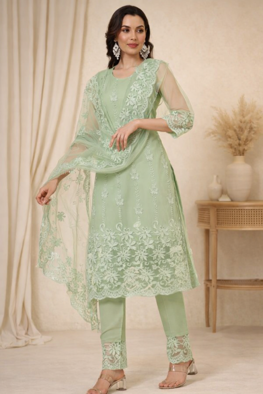 Kurta With Dupatta And Bottomwear (1254166)