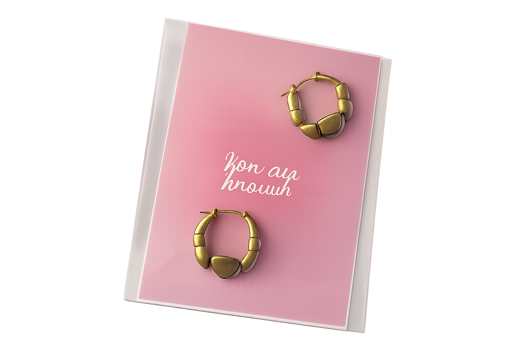 Anti-Tarnish Gold-Tone Heart Hoop Earrings (125417)