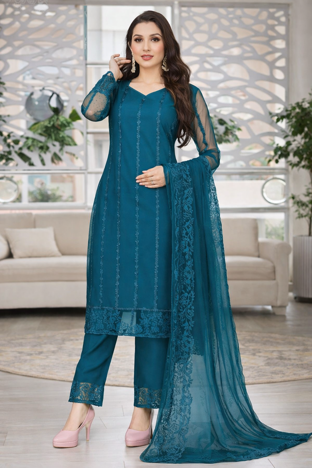 Kurta With Dupatta And Bottomwear (1254157)