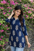 Trendy Fashionable block print Kurtis (1254146)