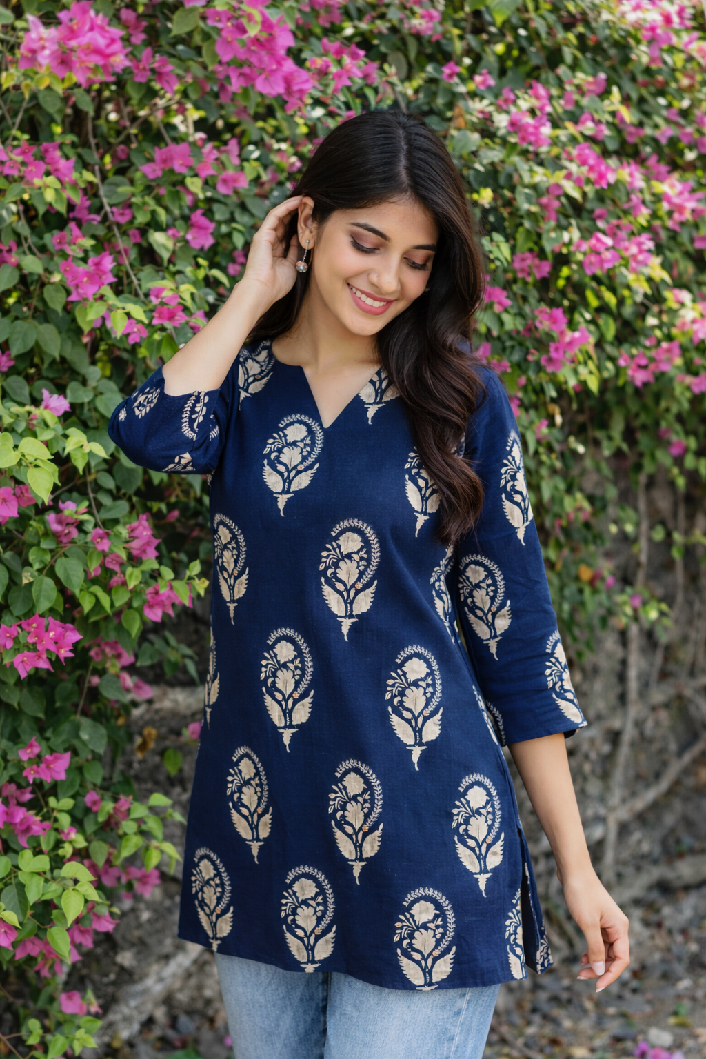 Trendy Fashionable block print Kurtis (1254146)
