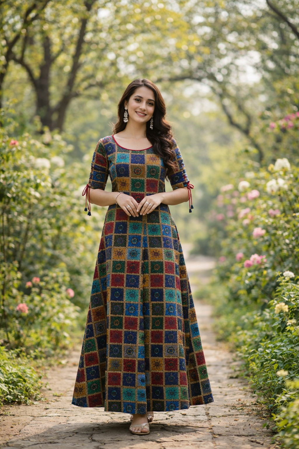 Rayon Printed Kurti for Women (125460)
