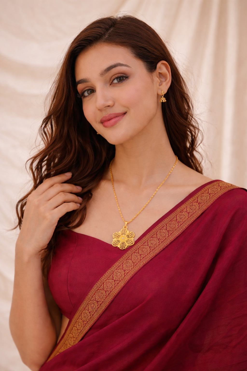 Mangalsutra Ki Mala Design With Moti Chen Ladi Lomg and short Combo Set [ BUY 1 GET 1 FREE ](1254132)