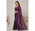 Georgette Striped Saree for Women (125493)