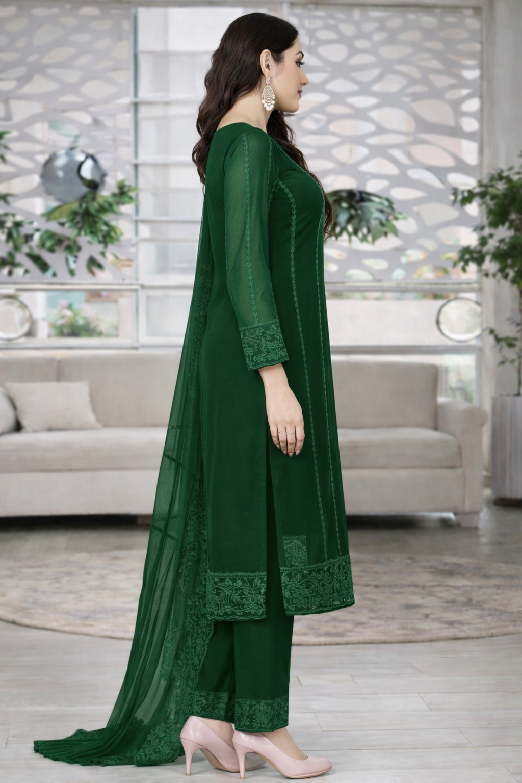 Kurta With Dupatta And Bottomwear (1254159)