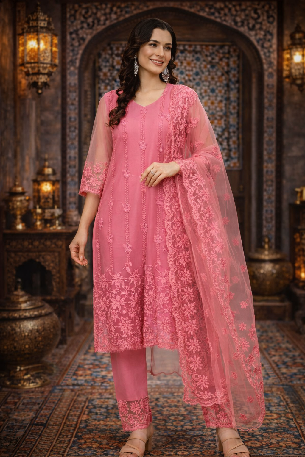 Kurta With Dupatta And Bottomwear (1254164)