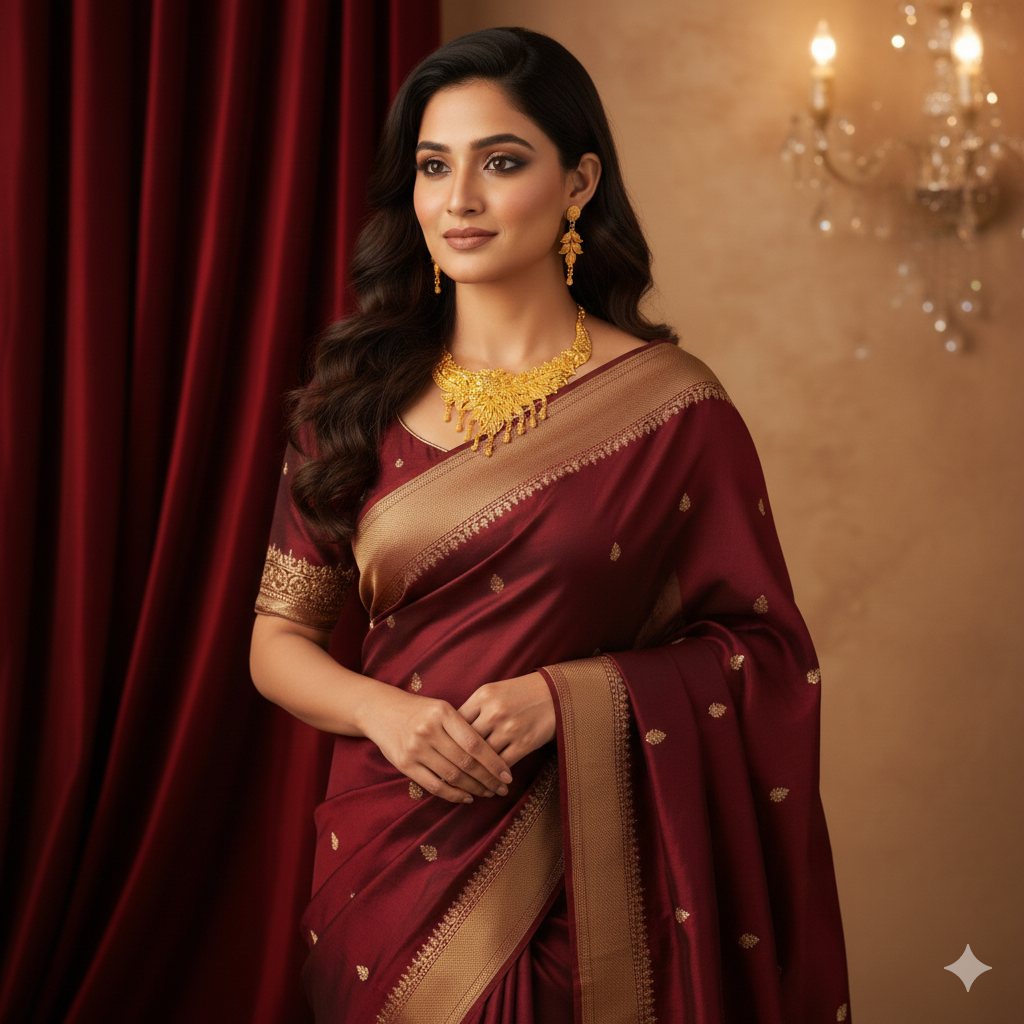 New Tready Golden Jewellery Set for Women (1254111)