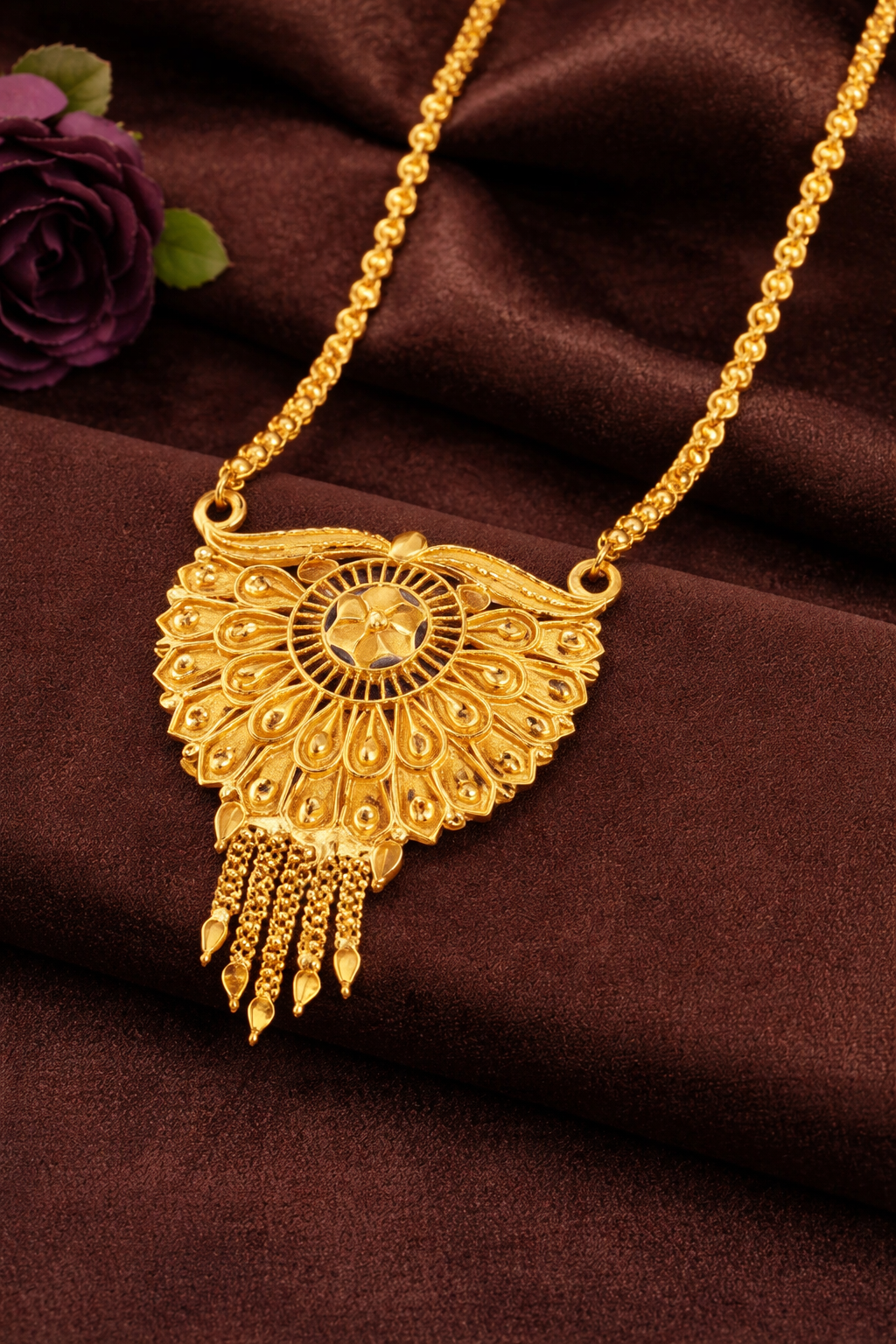 Gold plated Long Moti Mala Mangalsutra With Short Mangalsutra (30 Inch And 24 Inch)(1254135)