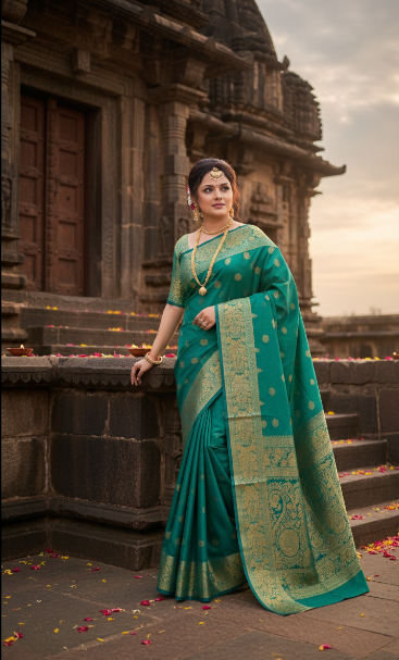 Banarasi Silk Woven Design Saree for Women (125466)