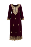 Elegant Velvet Embroidered Anarkali Dress (125414)