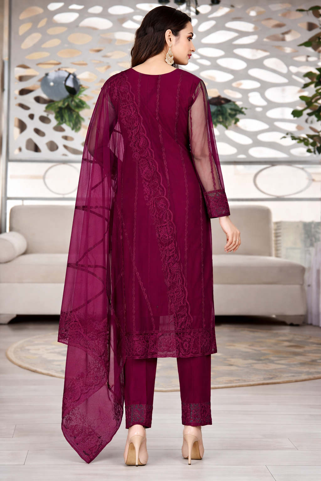 Kurta With Dupatta And Bottomwear (1254156)