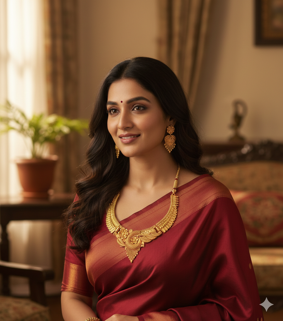 New Tready Golden Jewellery Set for Women (1254109)