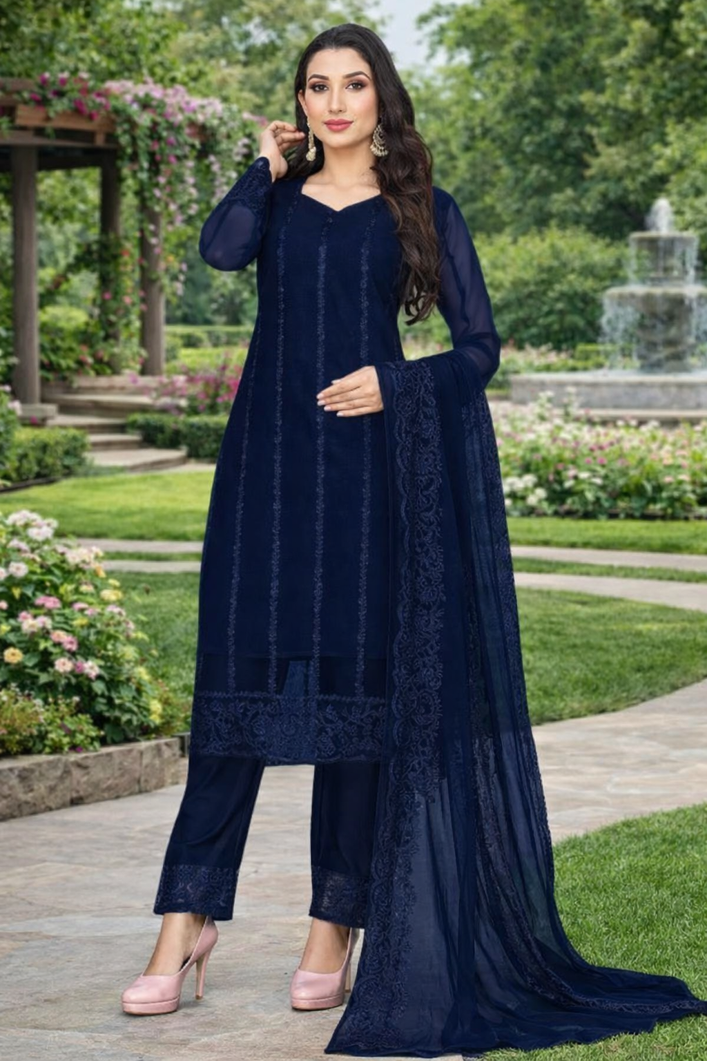 Kurta With Dupatta And Bottomwear (1254168)