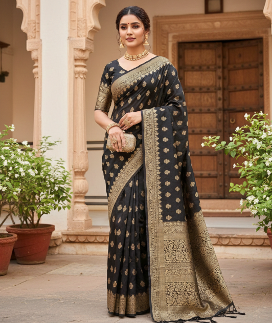 Jacquard Saree For Women (125467)