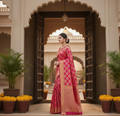 Jacquard Saree With Blouse For Women (125479)