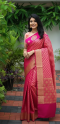 Jacquard Saree With Blouse For Women (125480)