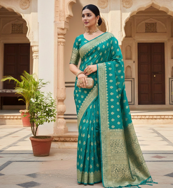 Jacquard Saree For Women (125467)