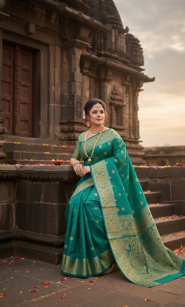 Banarasi Silk Woven Design Saree for Women (125466)
