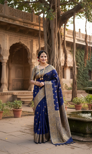 Banarasi Silk Woven Design Saree for Women (125469)