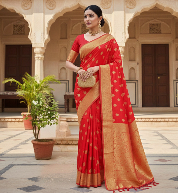 Jacquard Saree For Women (125467)