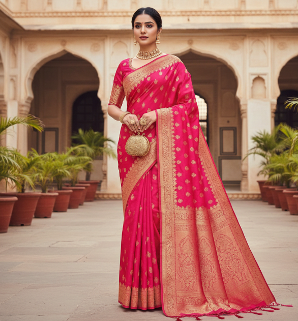 Jacquard Saree For Women (125467)