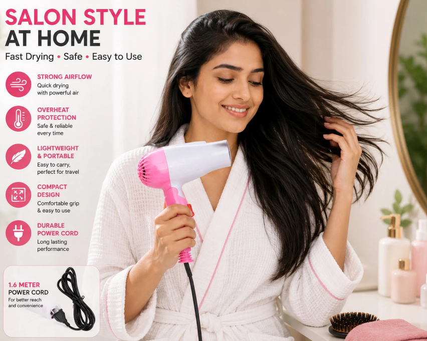 UrbanMartHub Hair Dryer for women Hair Dryer (1000 W, White) (1245001)