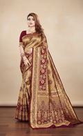 Banarasi Silk Saree With Blouse For Women (125489)