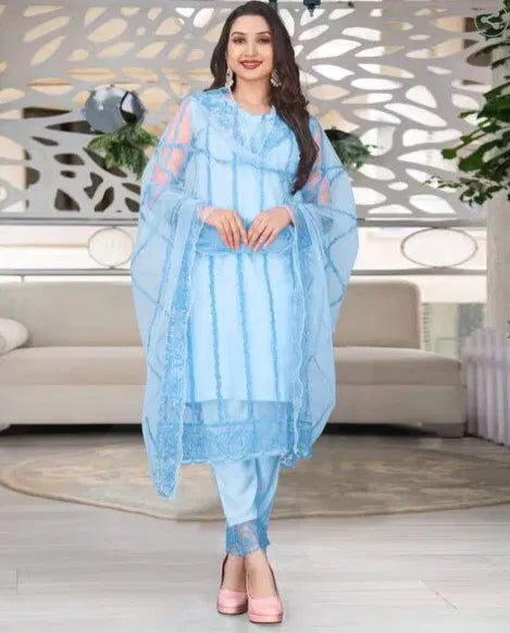 Kurta With Dupatta And Bottomwear (1254161)