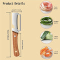 Zero Snag Wooden Peeler for Kitchen Tool,Premium 2-in-1 Multifunctional Fruit & Vegetable Peeler -  Pack of 1 (1254370)