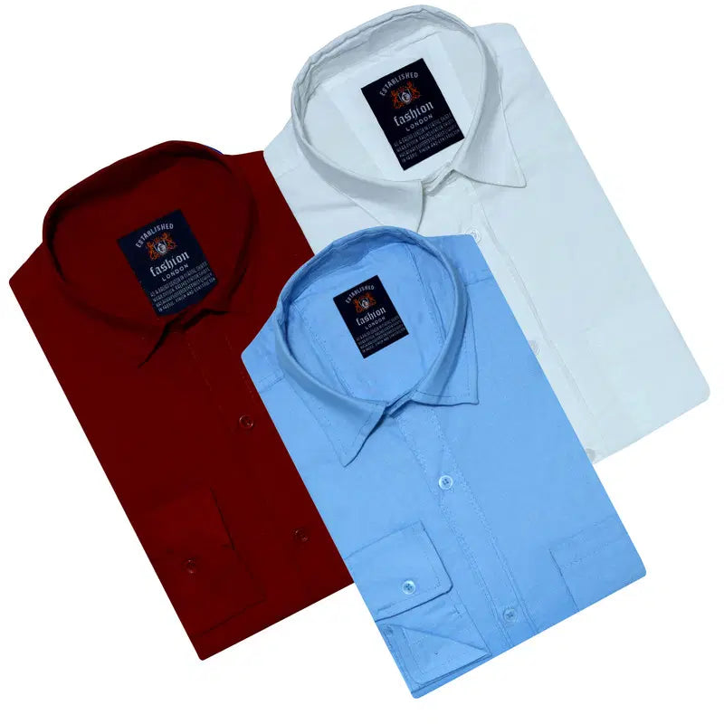 Pack of 3 Plain Shirts (1254323)