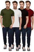 Pack of 4 Printed Round Neck T-Shirts (1254326)